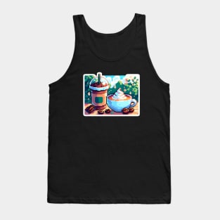 Coffee Poster Cup Cafe Vintage Retro Tank Top